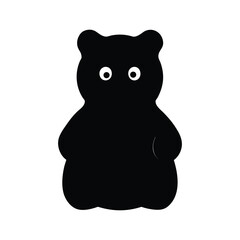 lack silhouette illustration gummy bear candy 