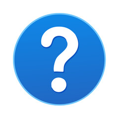 White Question Mark Inside a Blue Circle Depicts Inquiry Doubt Uncertainty Pondering and Problem Solving
