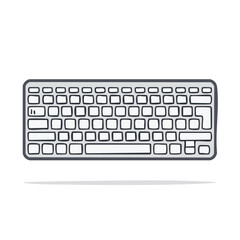 Keyboard Illustration Simple Flat Vector Art Style Keys Technology