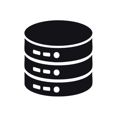 Black Data Storage System Icon Vector Design Server Room Hardware