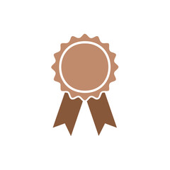 Bronze Medal with Ribbon Vector Illustration for Achievement Recognition or Award