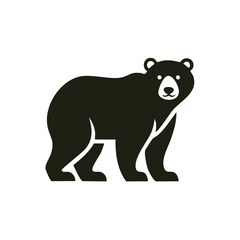 Fototapeta premium Stylized Black Bear Illustration Walking Confidently in Forest Vector Graphic