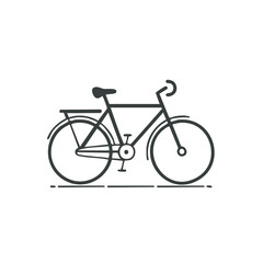 Fototapeta premium Stylized Outline Image of a Classic Bicycle with Fenders and Rack for Minimalist Designs and Transportation Concepts