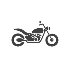 Obraz premium Classic Motorcycle Silhouette Detailed Vector Illustration Single Object Transportation Design
