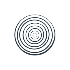 Concentric Circles Growing from the Center Creating Target Pattern Design