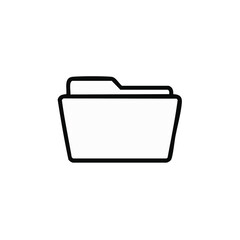 Outline Icon of a Folder for File Storage or Organization