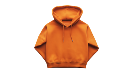 Orange  shirt isolated on a white background or transparent PNG, featuring a classic design with visible sleeves, collar, and smooth fabric.
