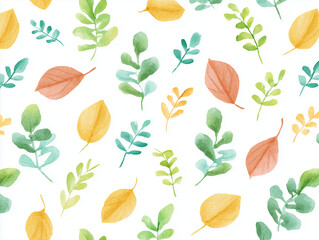 autumn leaves seamless pattern