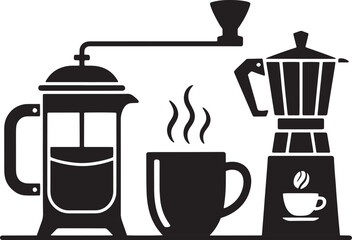 Coffee brewing equipment and hot beverage french press