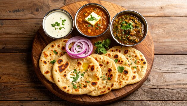 Amritsari Kulcha with Butter and Pickle