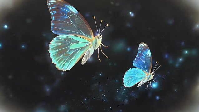 magical butterflies isolated