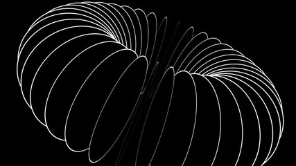 3D Spinning Circle Animation with black background. - Powered by Adobe