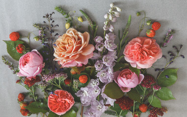 Vibrant Floral Arrangement with Berries
