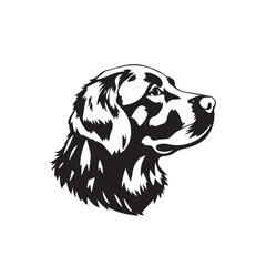 Dog silhouette on white background. Dog head icon. Dog logo. Dog Vector Design.	