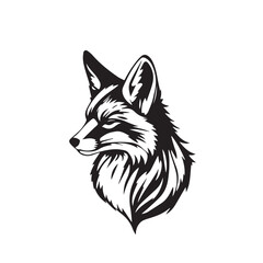 Fox head icon. Fox head silhouette. Fox head vector logo template concept illustration. Stylized fox logo.