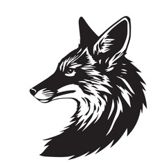 Fox head icon. Fox head silhouette. Fox head vector logo template concept illustration. Stylized fox logo.