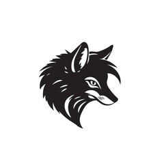 Fox head icon. Fox head silhouette. Fox head vector logo template concept illustration. Stylized fox logo.
