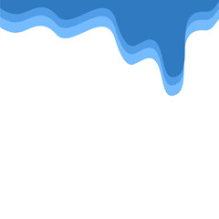 Drak Blue Melting Banner Top Page Edge Shape