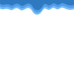 Drak Blue Melting Banner Top Page Edge Shape