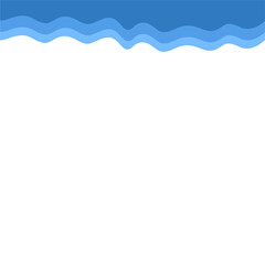 Drak Blue Melting Banner Top Page Edge Shape