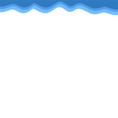 Obraz premium Drak Blue Melting Banner Top Page Edge Shape