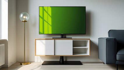 AI-Generated Vertical Mockup of Contemporary Living Room Interior Design
