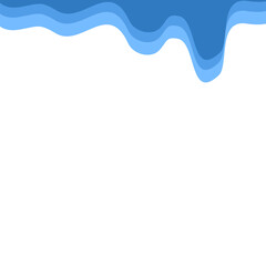 Drak Blue Melting Banner Top Page Edge Shape