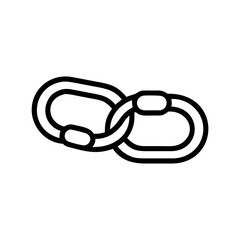 Two interlocking chain links forming a strong connection