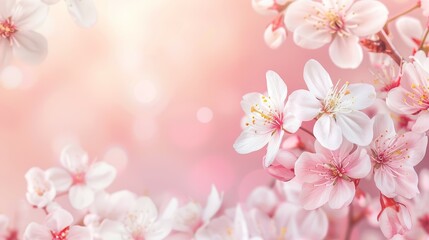 cherry blossom flowers background Created with Generative AI technology