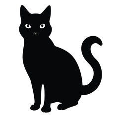 Black Cat Silhouette – Mysterious Pet Design

