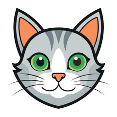 Cat on the Moon – Nighttime Vector Scene

