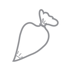 Simple Hand-drawn Piping Bag Illustration (Vector)