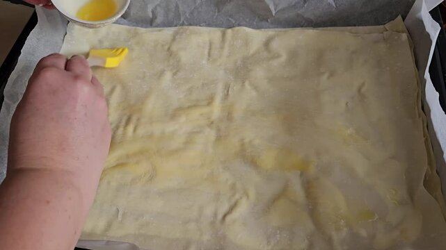 spinach pie recipe Hand Preparing a Delicious Fresh Spinach and Cheese Filling for Pastry Artisanal Creation