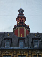 Obraz premium Flea market at the Vieille Bourse (Old Stock Exchange) in Lille, northern France