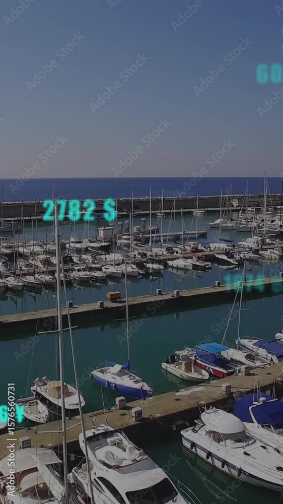 Poster animation of data processing over port