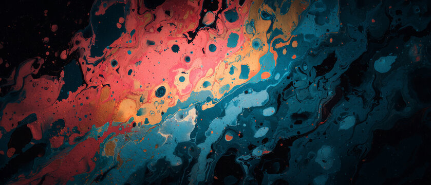 Swirling Orange and Blue Abstract Motion