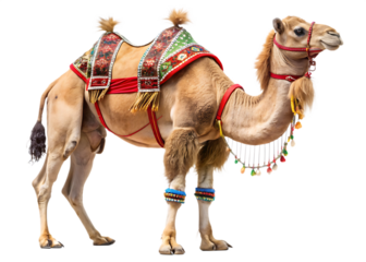 fancy wrestler camel isolated on white background, png, ai generated.