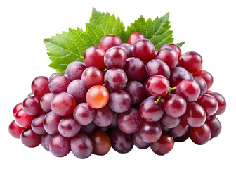 Fototapeta premium red grapes bunch isolated on white background, png, ai generated.