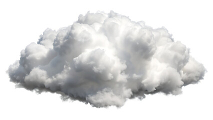 white cloud isolated on white background, png, ai generated.