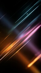 Obraz premium Dynamic Streaks of Light Create a Vibrant Display of Color in a Dark Background