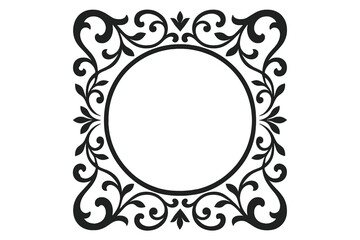 Ornate Floral Square Frame