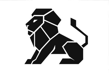 Geometric Lion Silhouette