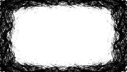 Black textured frame on white