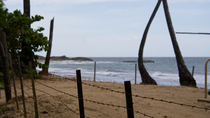 fence on the beach