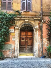 old wooden door