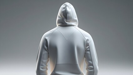 3D Render of Clean White Hoodie Displayed in Professional Lighting
