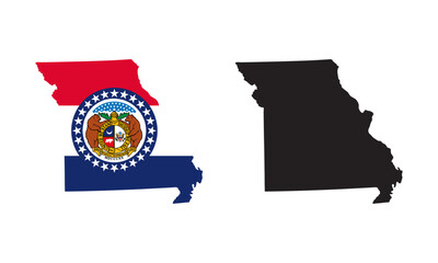 Missouri state flag map