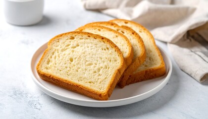 Slices of bread on a plate