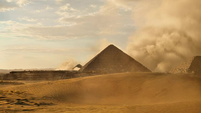 Mystical Pyramid in Soft Light | Atmospheric Stock Video Loop