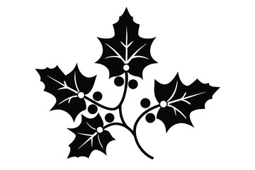christmas ivy vector icon